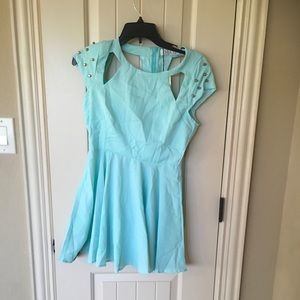 Love cat blue chill dress